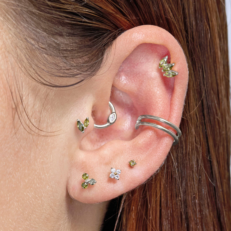 Olive 3-Petal Piercing