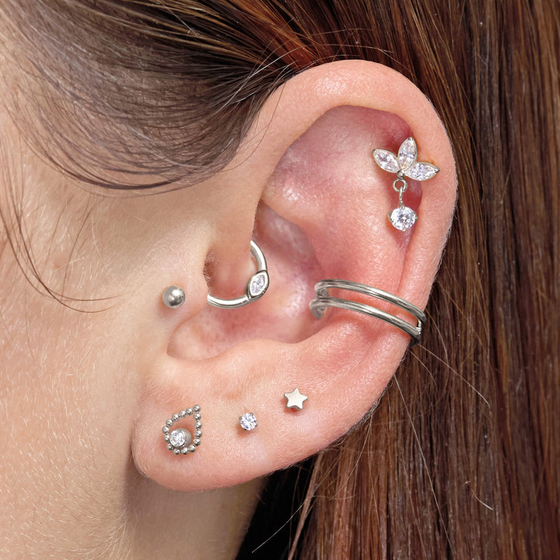 Beaded Teardrop Piercing