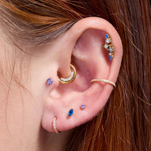 Navy Marquise Piercing