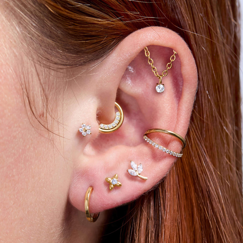 CZ Dangle Hidden Helix Piercing