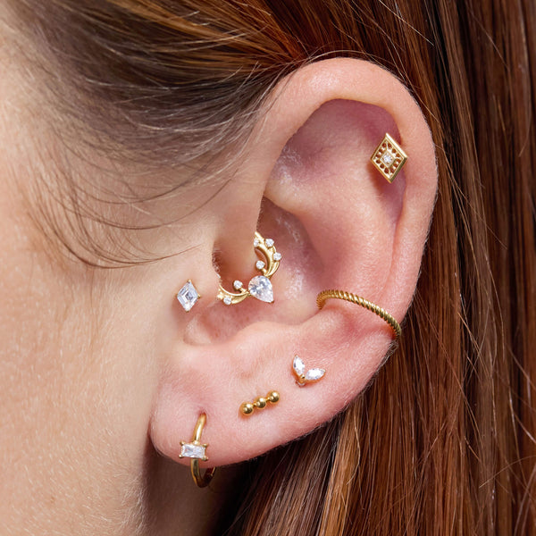 White Rhombus Piercing