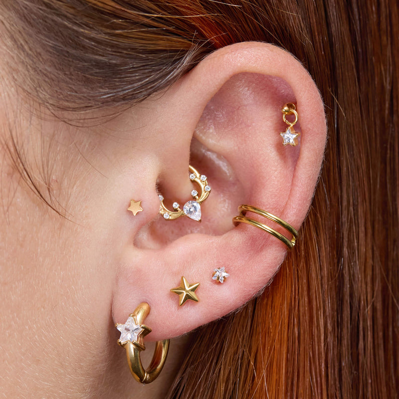 White Star Chubby Hoops (18G)