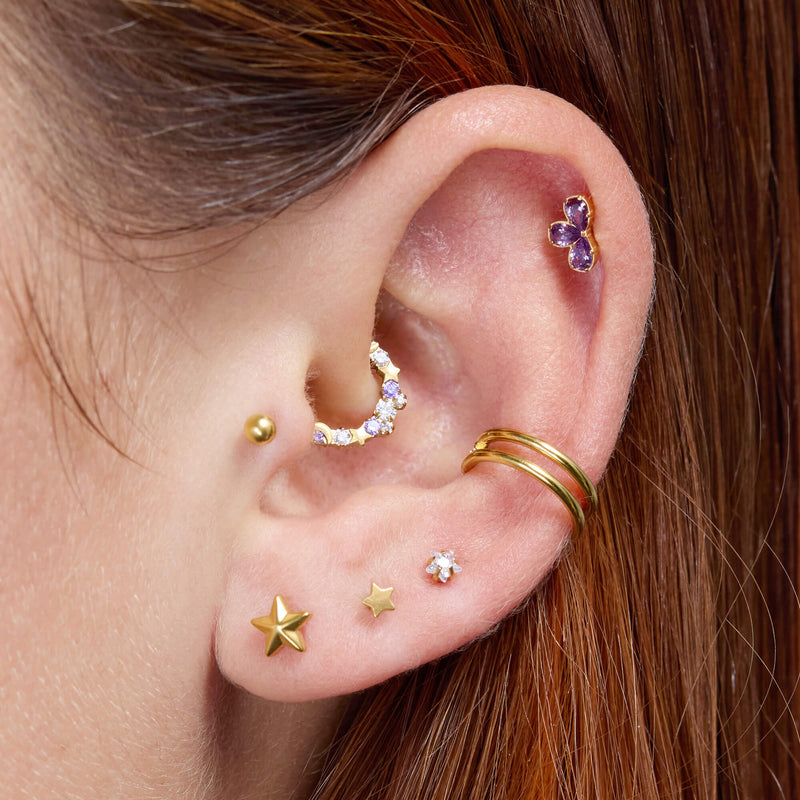 Tiny Plain Star Piercing