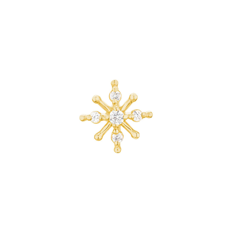 9K Snowflake Barbell (18Gx6mm)