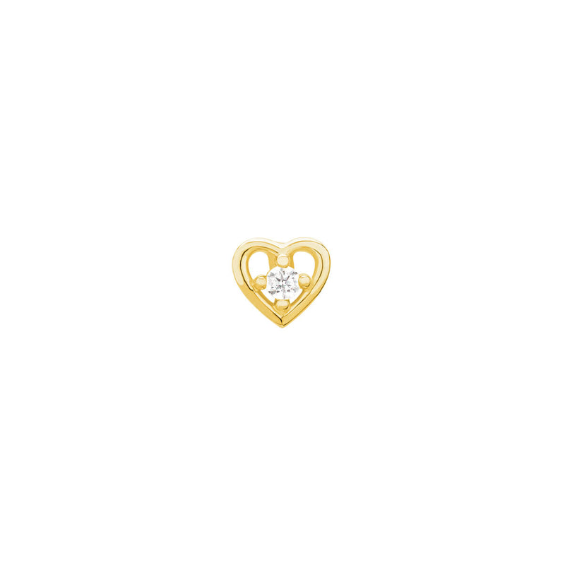 9K Tiny Romantic Heart Barbell (18Gx6mm)