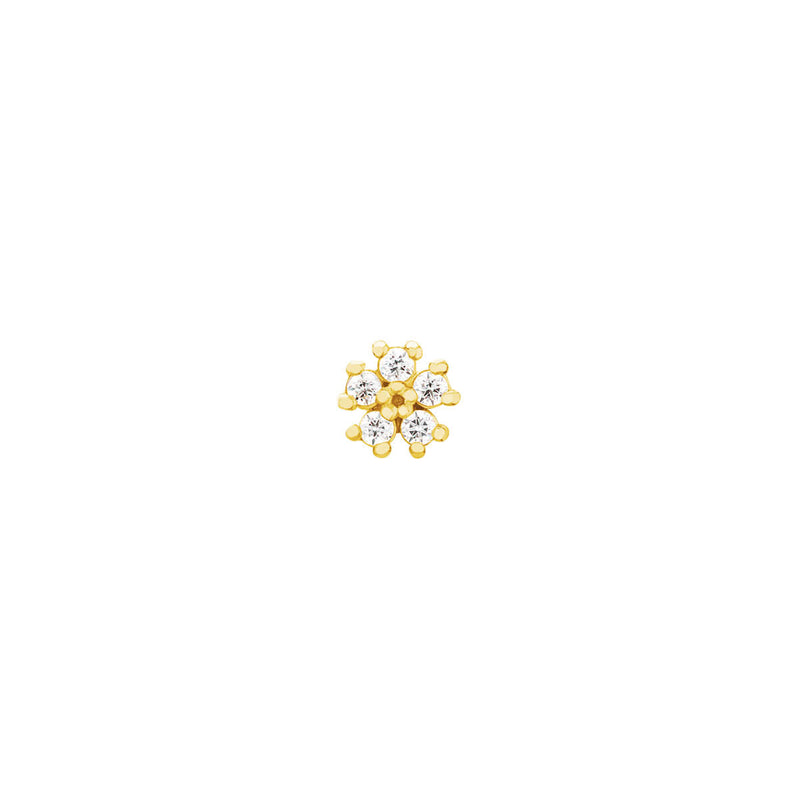 9K Tiny Wild Flower Barbell (18Gx6mm)