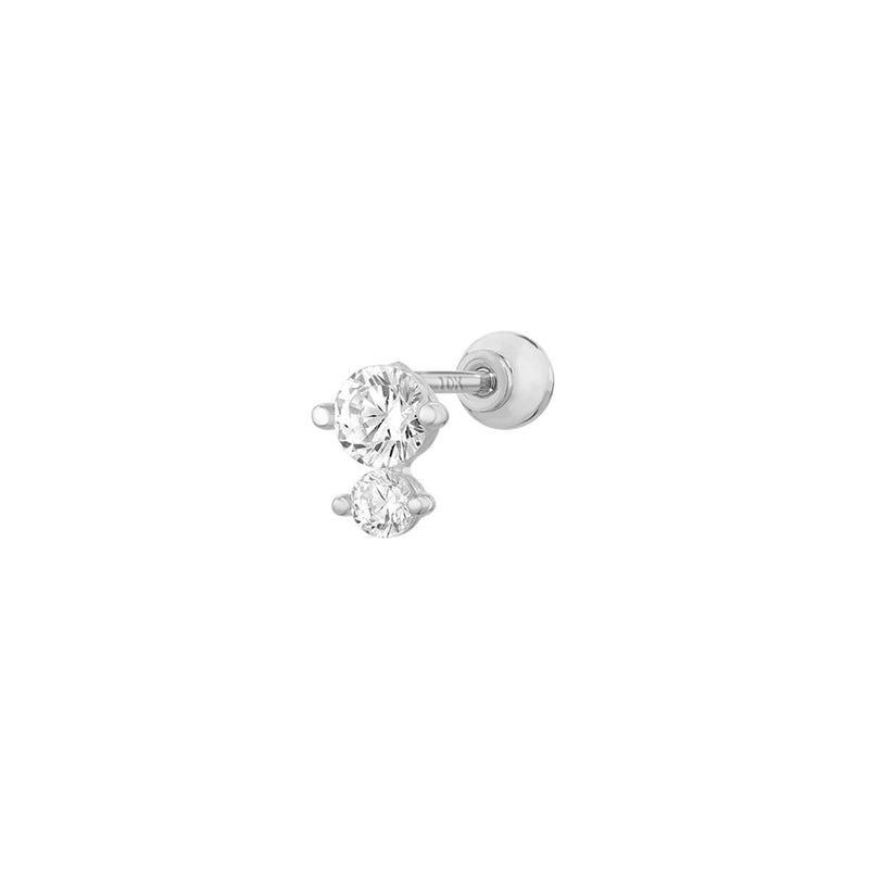 9K Double Crystal Barbell (18Gx6mm)