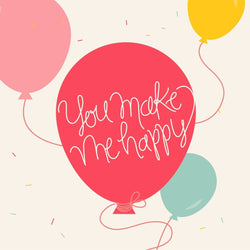 You Make Me Happy Card - card - With Bling - M0010