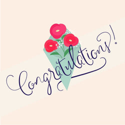 Congratulations Card - card - With Bling - M0023