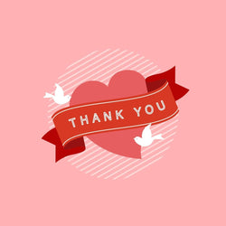 Thankyou Card - card - With Bling - M0009