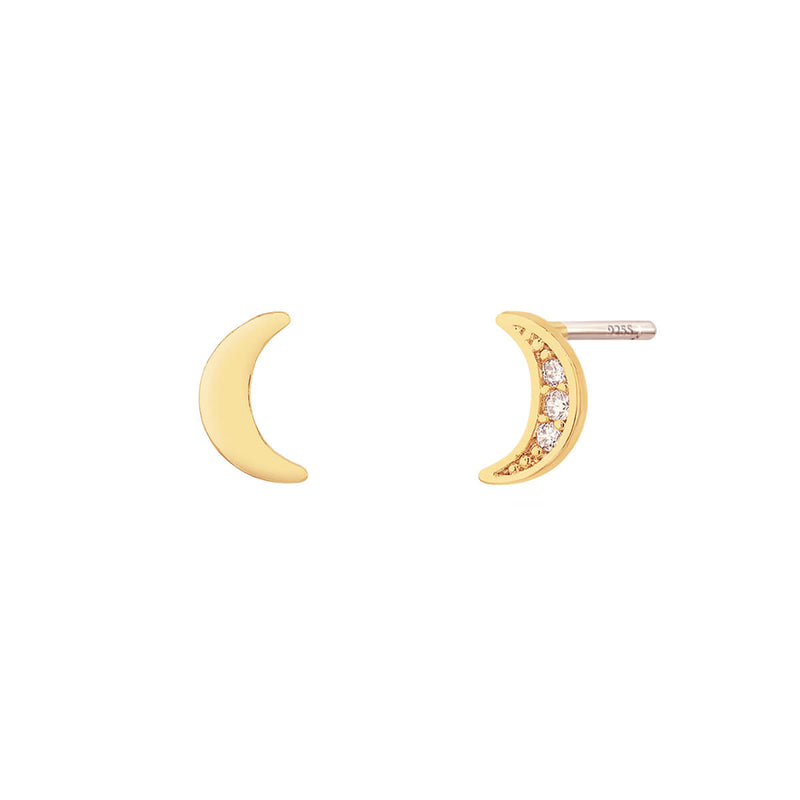 Unbalanced Moon Earrings