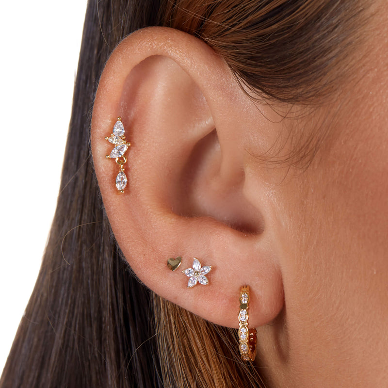 Marquise Cluster Drop Piercing