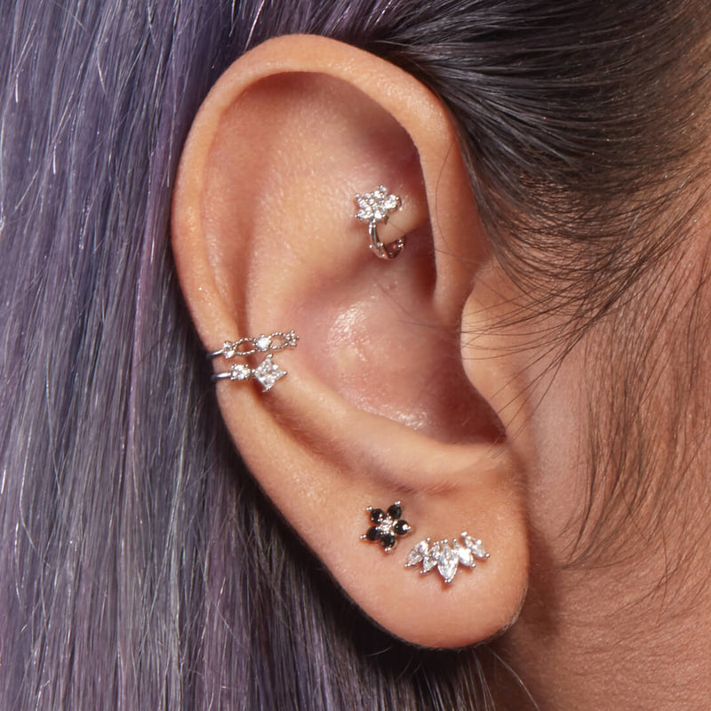 Crystal Tapered Piercing