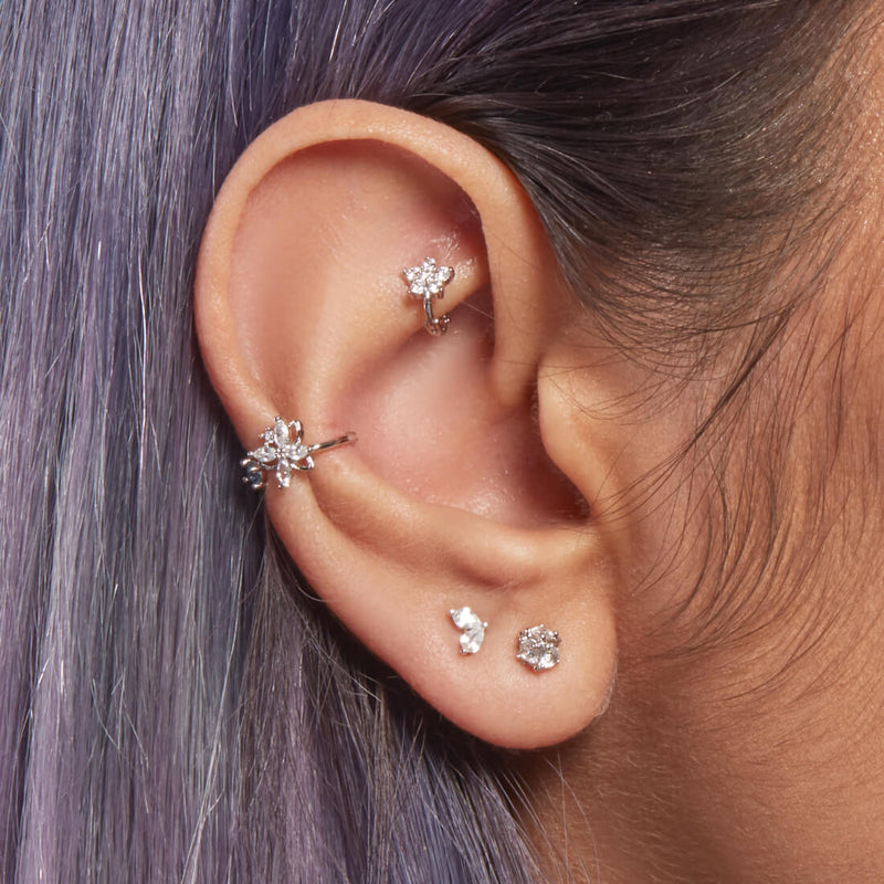White Tiny Marquise Piercing