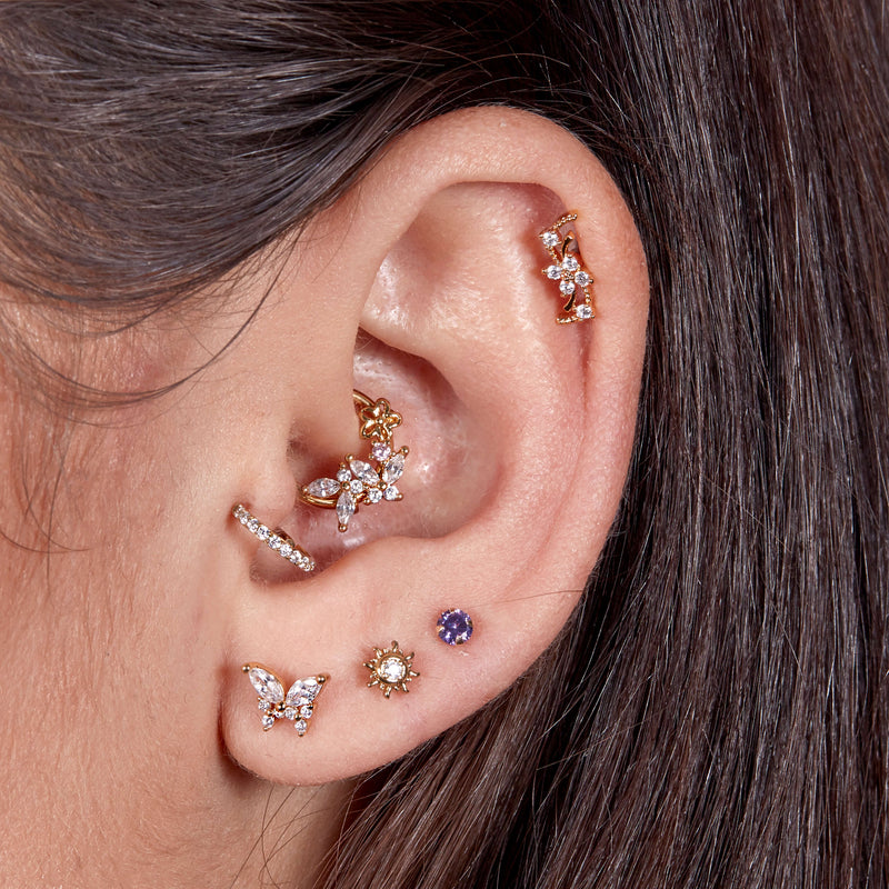 Crystal Butterfly Piercing