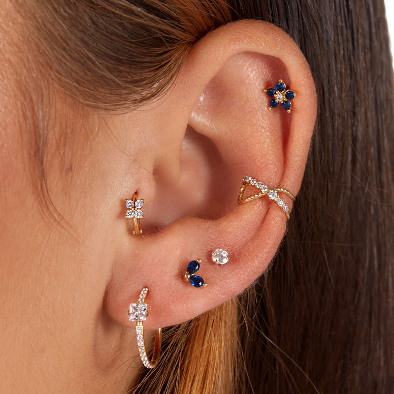 Navy Tiny Marquise Piercing