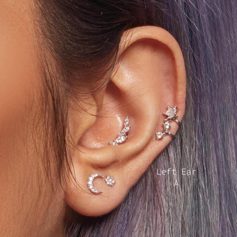 Stacked Crystal Piercing