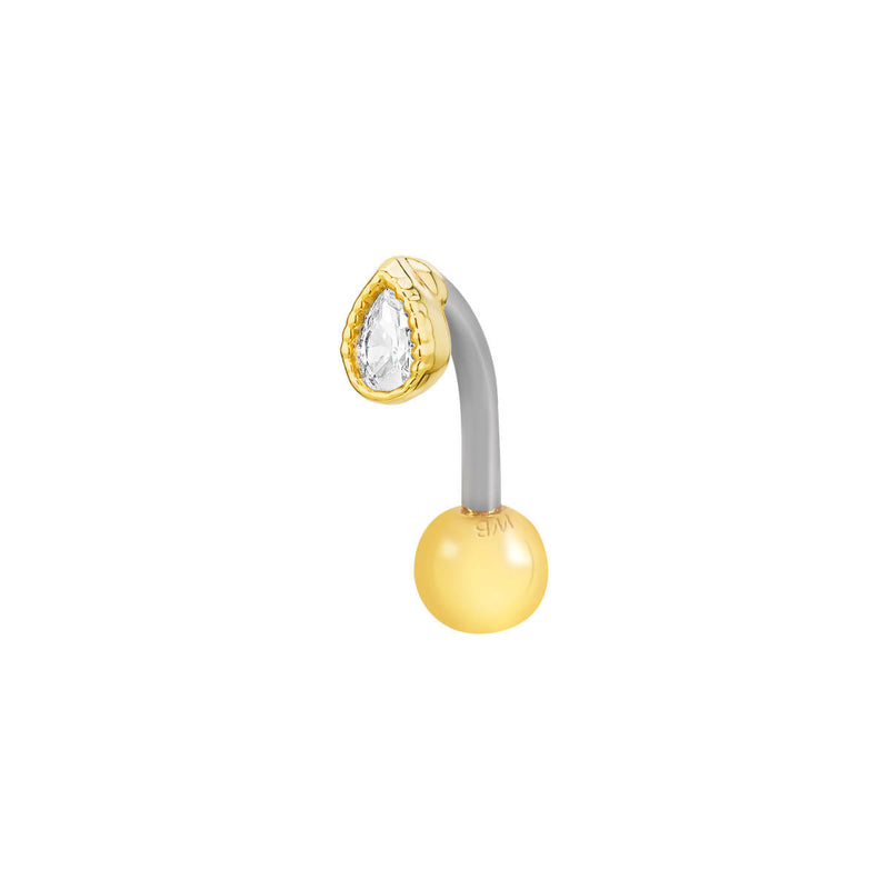 Gold, Curved Barbell Piercing