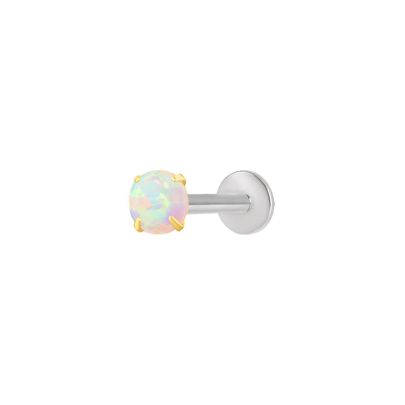 Simple White Opal Labret (16G)