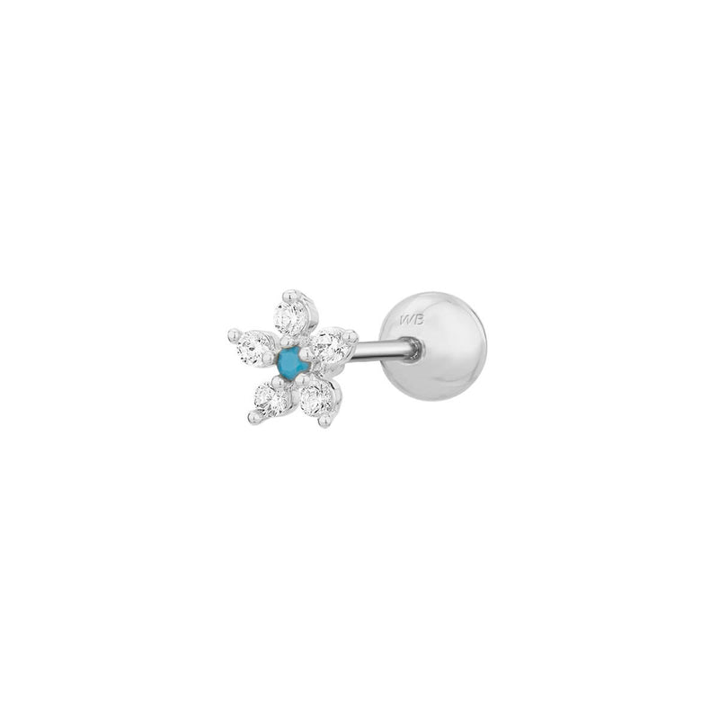 Turquoise Flower Piercing
