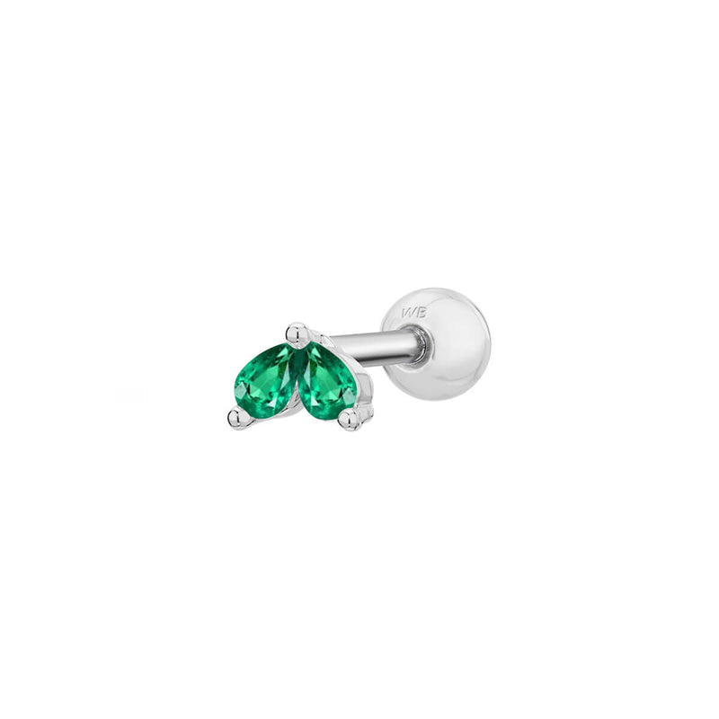 Green Tiny Marquise Piercing