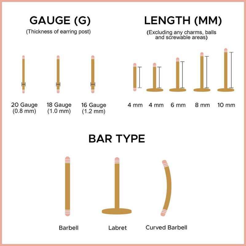 Plain Bar Barbell (16Gx6mm)