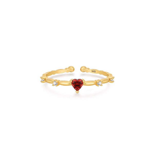 Red Love Heart Ring